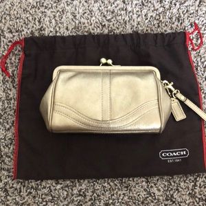 Coach Gold Wristlet